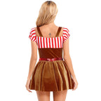 Bavarian Dirndl Dress - Oktoberfest & Halloween Fancy Dress Costume