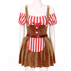 Bavarian Dirndl Dress - Oktoberfest & Halloween Fancy Dress Costume