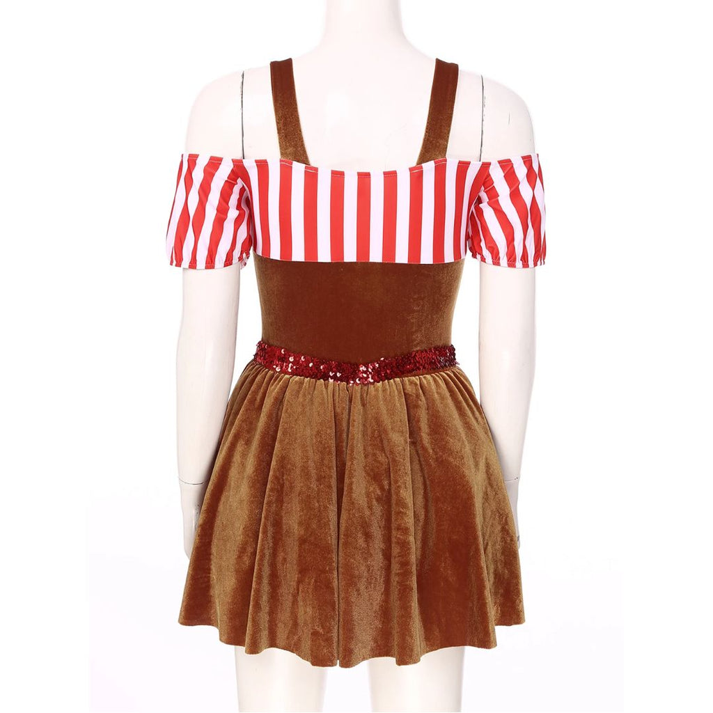 Bavarian Dirndl Dress - Oktoberfest & Halloween Fancy Dress Costume