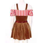 Bavarian Dirndl Dress - Oktoberfest & Halloween Fancy Dress Costume