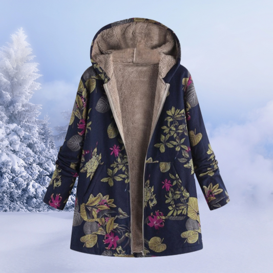 Warm Floral Winter Jacket With Padded Insulation For Cold-Zomer Jassen-NaLani