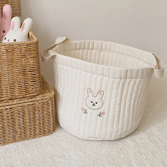 Embroidered Cotton Baby Basket Storage Organisers - 4 Styles