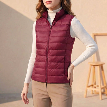 Lightweight Puffer Vest for Layering and All Season Warmth