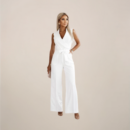 Women's Elegant Wrap Wide-Leg Jumpsuit For Formal Events
