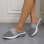 Sneakers da donna senza schienale con tomaia a maglia leggera per tutti i giorni
