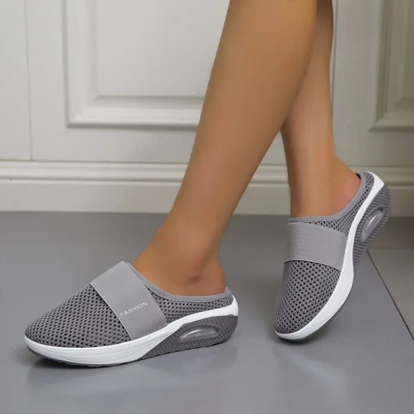 Sneakers da donna senza schienale con tomaia a maglia leggera per tutti i giorni