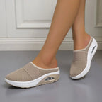 Sneakers da donna senza schienale con tomaia a maglia leggera per tutti i giorni