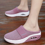 Sneakers da donna senza schienale con tomaia a maglia leggera per tutti i giorni