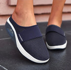 Sneakers da donna senza schienale con tomaia a maglia leggera per tutti i giorni