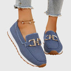 Women's Slip-On with Gum Sole Trainer Loafers - Breathable Mesh Sleek