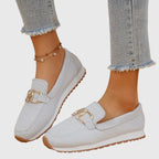 Women's Slip-On with Gum Sole Trainer Loafers - Breathable Mesh Sleek