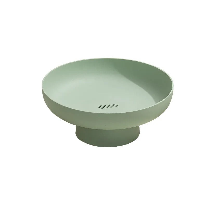 Elegant Fruit Bowl with Drainage System for Freshness and Style Green NaLani