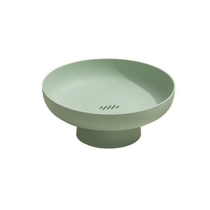 Elegant Fruit Bowl with Drainage System for Freshness and Style Green NaLani