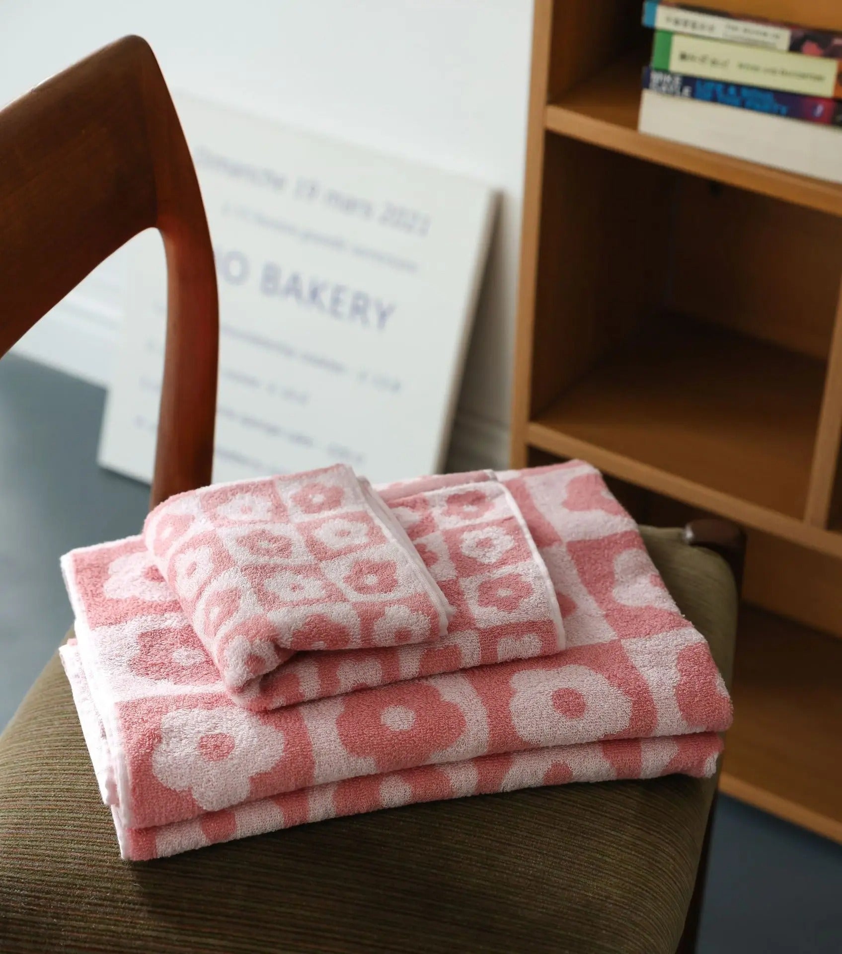 Elegant Cotton Polyester Bath Towel Set for Comfort and Style Cherry Pink NaLani