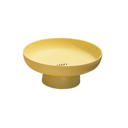 Elegant Fruit Bowl with Drainage System for Freshness and Style Yellow NaLani