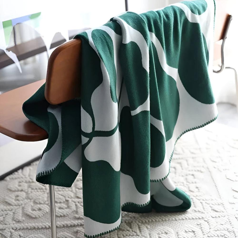 Abstract Pattern Acrylic Blanket for Cozy and Stylish Home Decor Seafoam NALANI