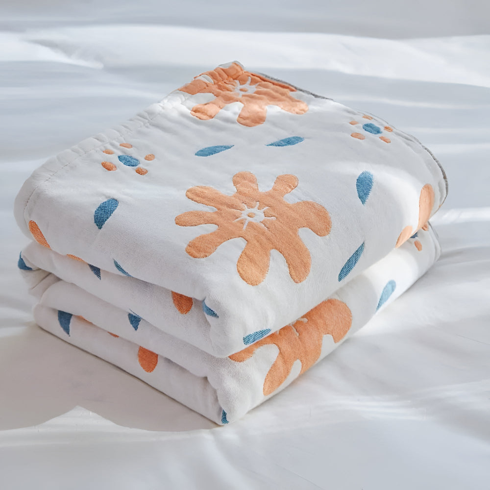 Abstract Sunny Reversible Blanket for Cozy Year-Round Comfort NALANI