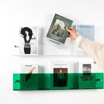 Wall Mounted PVC Shelves For Books And Magazines Storage NALANI