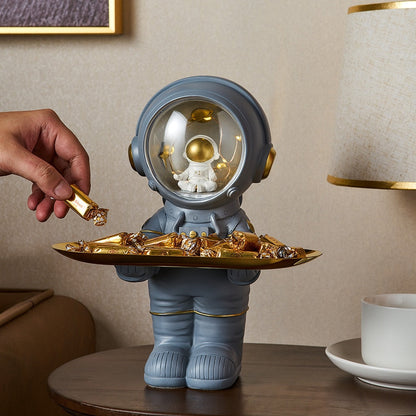 Unique Astronaut Storage Tray for Home Decor and Gift Idea Grey NaLani