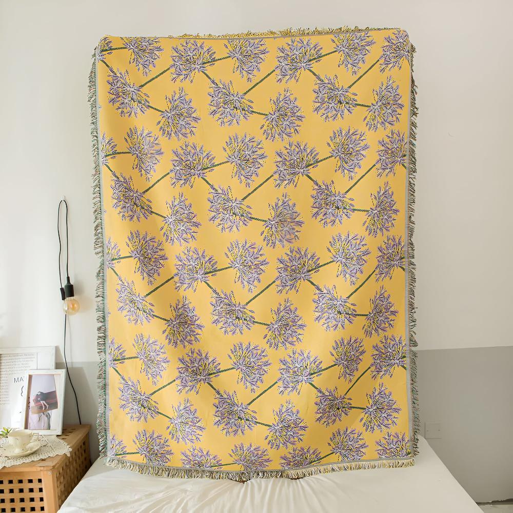 Agapanthus Tassel Blanket for Cozy Decor and Versatile Use NALANI