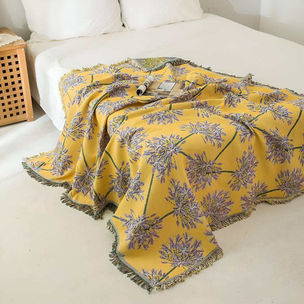 Agapanthus Tassel Blanket for Cozy Decor and Versatile Use NALANI