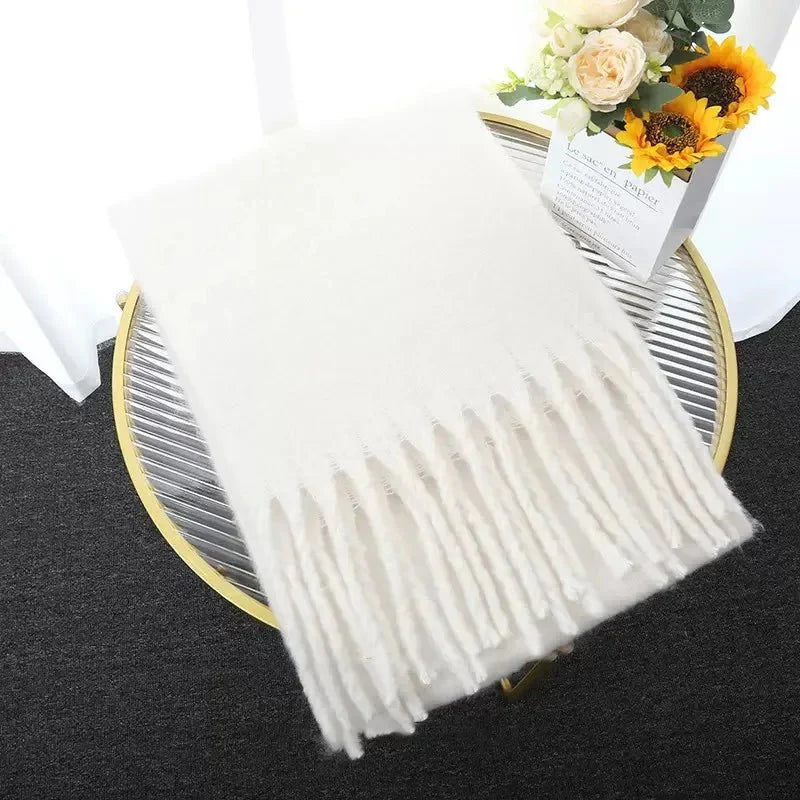 Amelle | Luxe Kasjmier Sjaal - Wit - #NALANI#