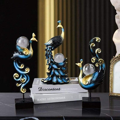 Unique Peacock Sculpture for Creative Home Decor and Elegant Spaces NALANI