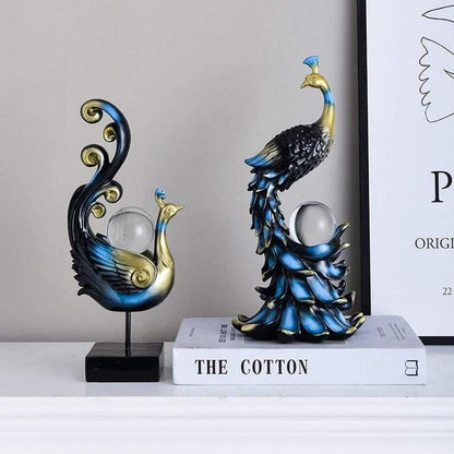 Unique Peacock Sculpture for Creative Home Decor and Elegant Spaces NALANI