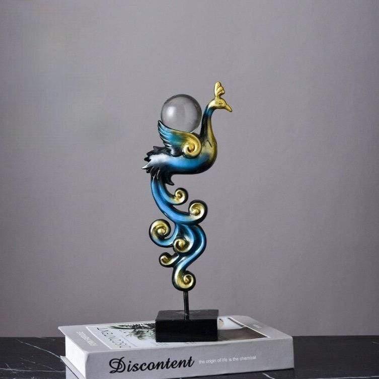 Unique Peacock Sculpture for Creative Home Decor and Elegant Spaces Regal Whisper NALANI