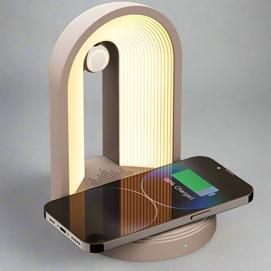 Arc Table Lamp with Wireless Charger & Bluetooth Speaker NALANI