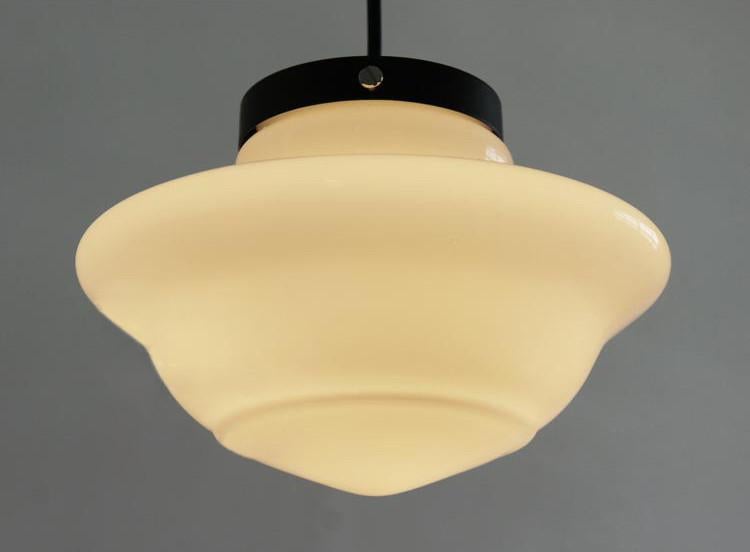 ArtCreativ | Art Deco Milk Glass Pendant Light for Vintage Interior Charm NALANI