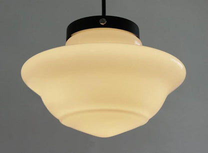 ArtCreativ | Art Deco Milk Glass Pendant Light for Vintage Interior Charm NALANI