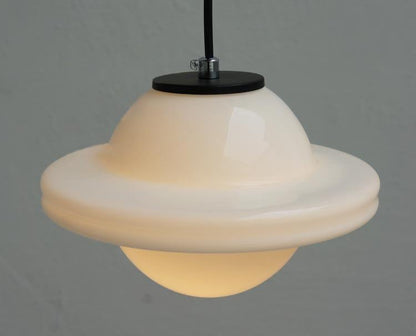 ArtCreativ | Art Deco Milk Glass Pendant Light for Vintage Interior Charm NALANI