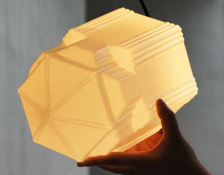 ArtCreativ | Art Deco Milk Glass Pendant Light for Vintage Interior Charm NALANI