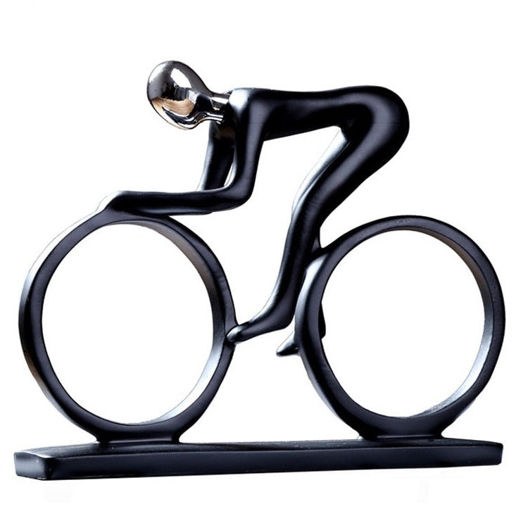 ArtCreativ | Nordic Abstract Cyclist Sculpture - Unique Home Decor Piece NALANI