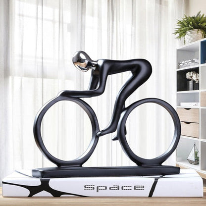 ArtCreativ | Nordic Abstract Cyclist Sculpture - Unique Home Decor Piece NaLani