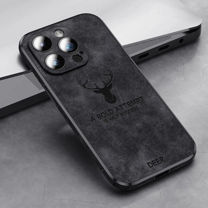 Premium Suede Leather IPhone Case With Shock Absorbing Liner NALANI
