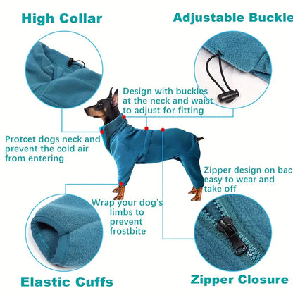 Windproof Dog Winter Coat Pajama Warmth For All Sizes NALANI
