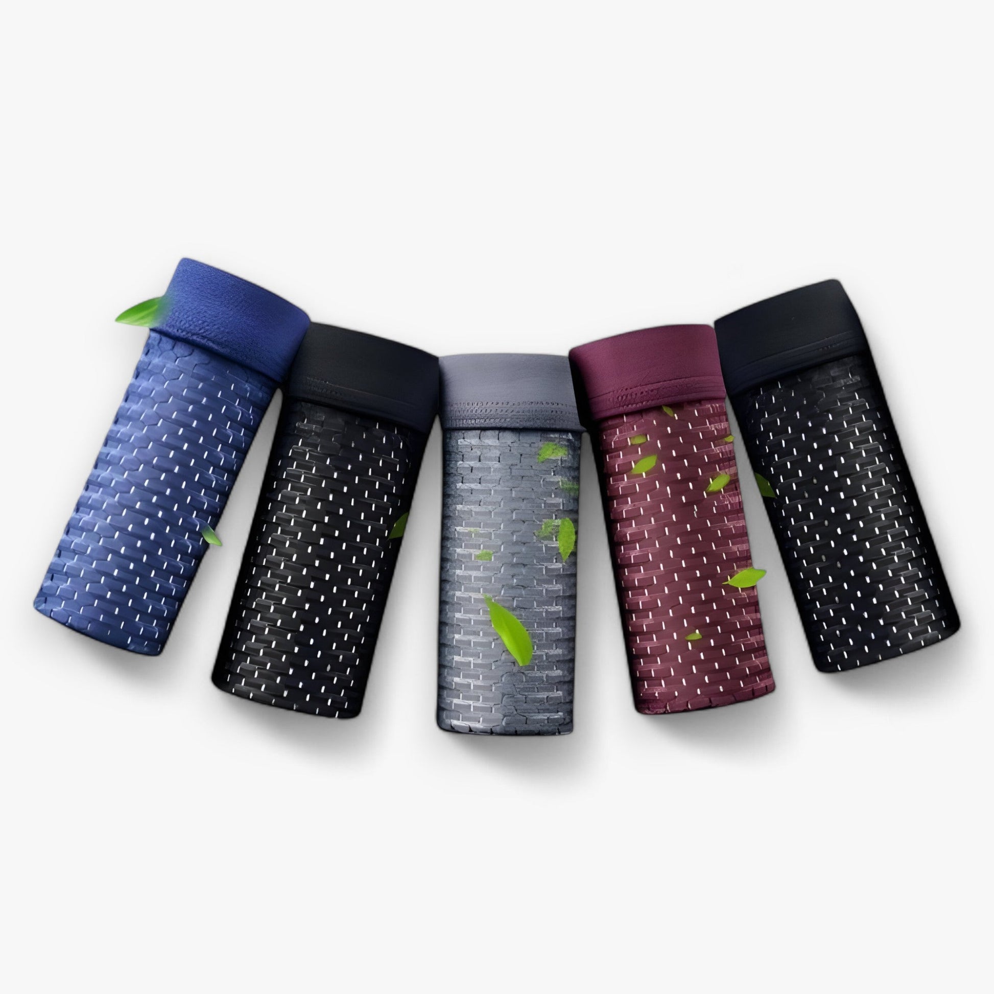 Bamboo Mesh Underwear For Men Comfortable 5 Pack 2 Black - 1 Gray - 1 Red - 1 Blue NALANI