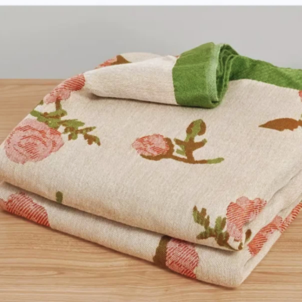 Bamboo Fibre Rural Rose Cooling Blanket for Hot Summer Nights NALANI