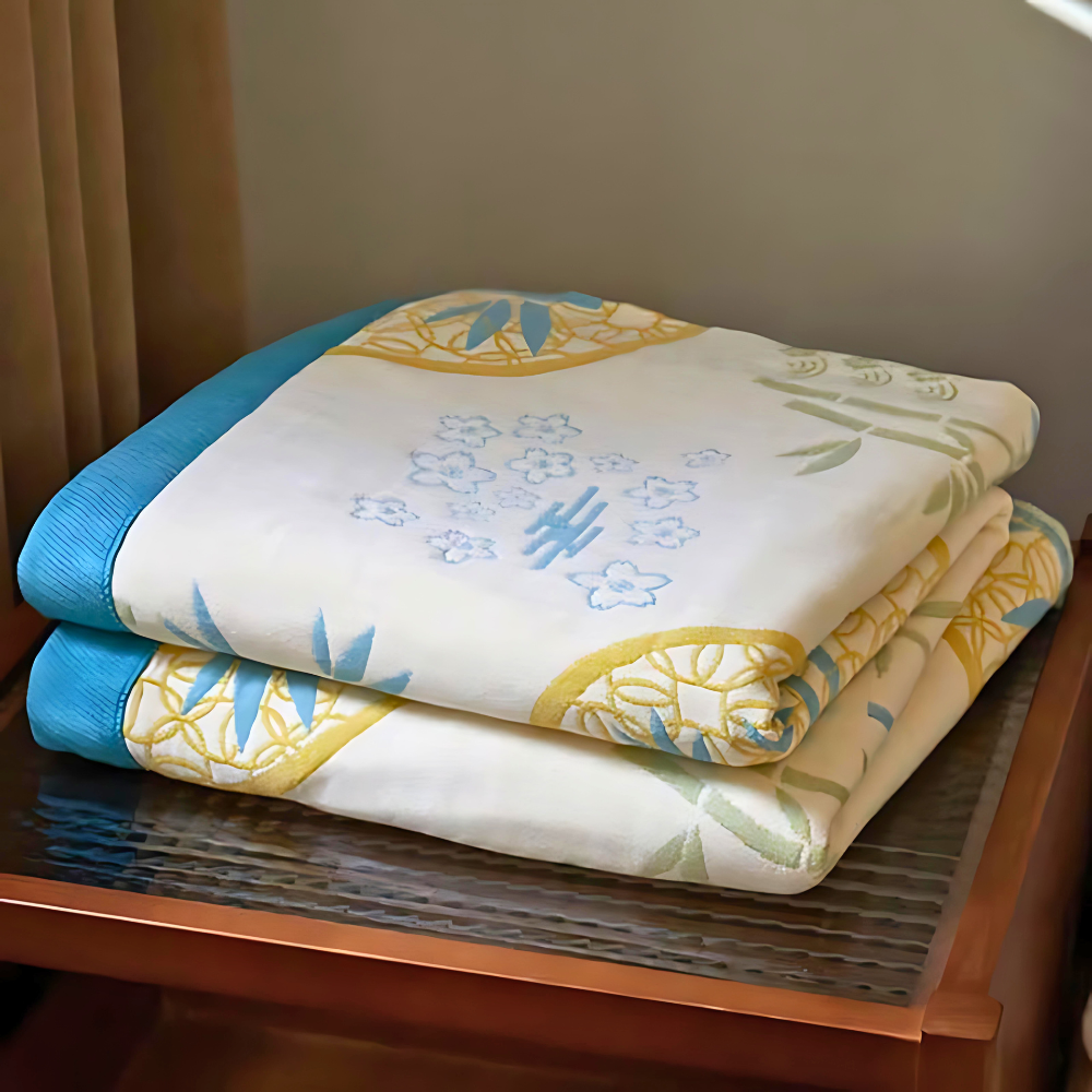 Bamboo Flower Soft Cooling Blanket for Summer Comfort and Style NALANI