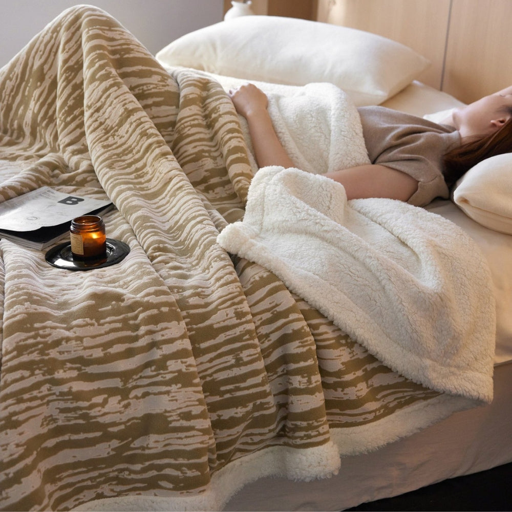 Bark-Inspired Snuggle Blanket for Cozy Comfort and Warmth NALANI