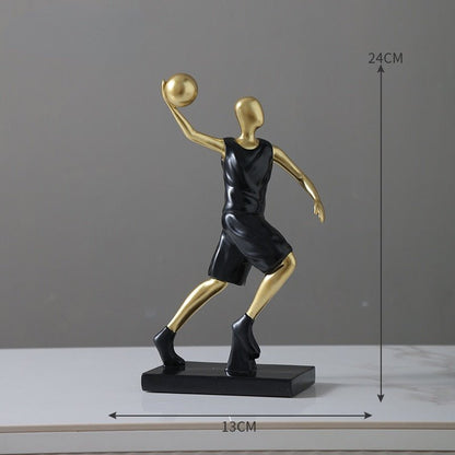 Basketball Player Home Decor Ornaments for Sports Enthusiasts Black Throwing NALANI