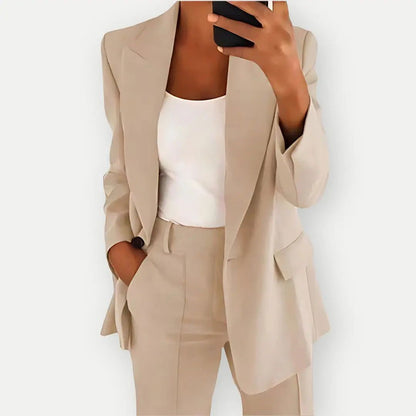 Women Blazer And Pants Suit Set For Work Office Two Piece