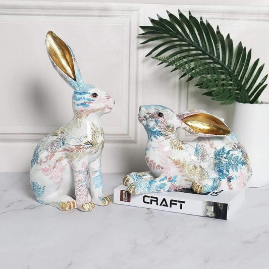 Rabbit Decor Sculpture for Home and Garden Decoration Accents NALANI