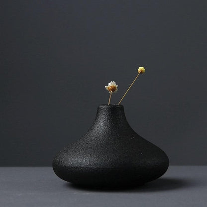 Textured Black Ceramic Vases for Elegant Home Décor and Styling Kylix NaLani