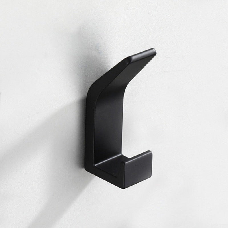 Black & White Aluminum Wall Hooks Decorative for Modern Storage Black NALANI