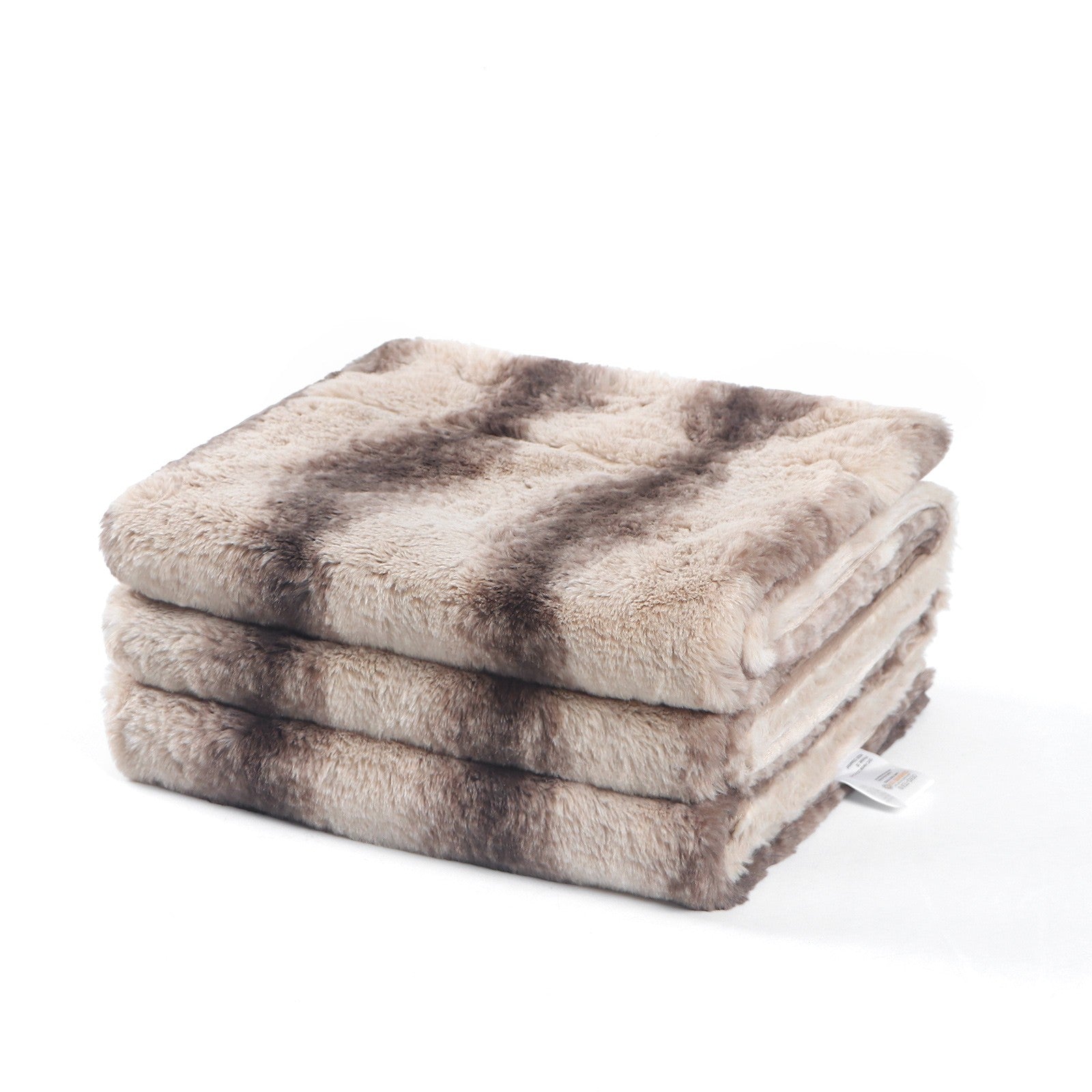 Browned Faux-Fur Blanket Throw NALANI