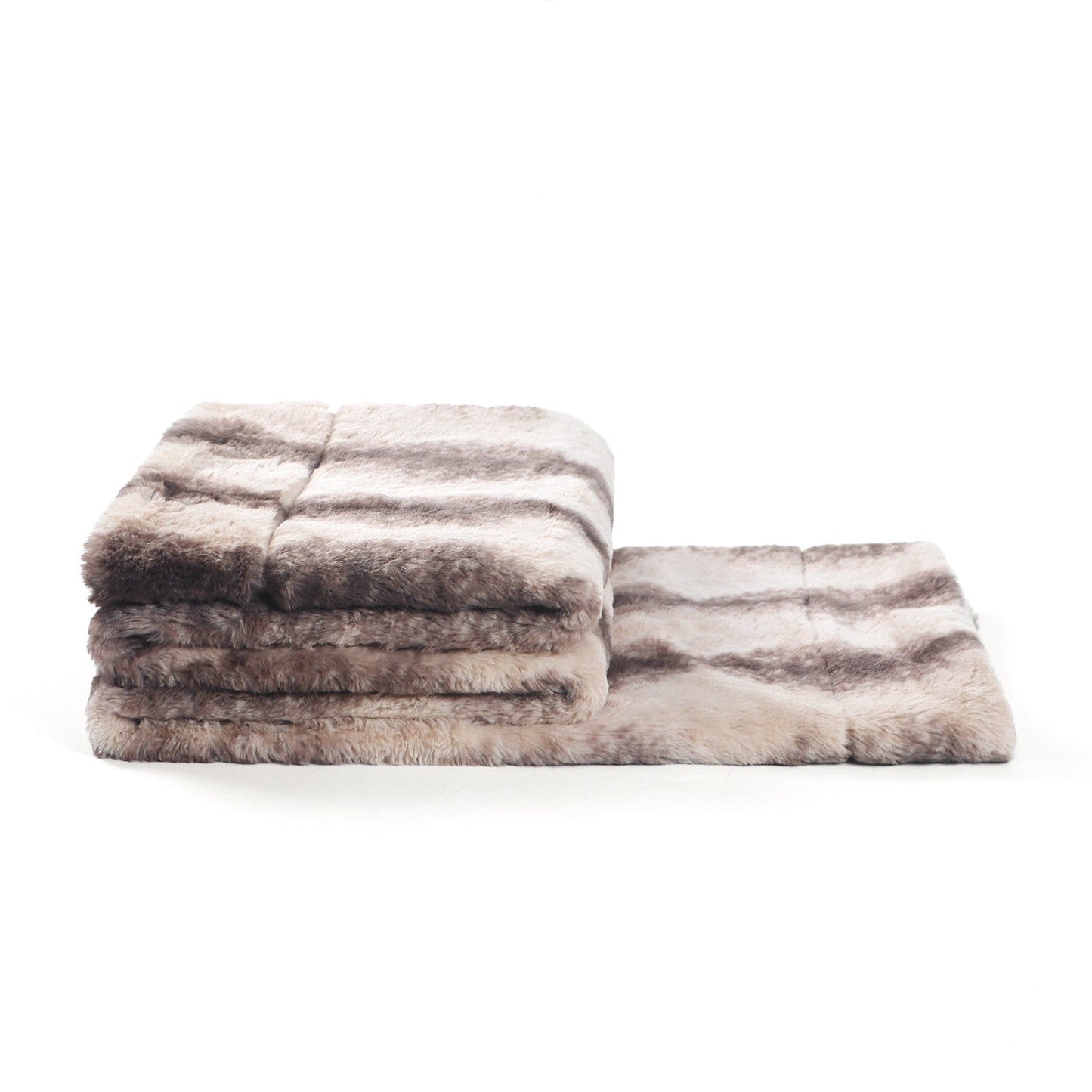 Browned Faux-Fur Blanket Throw NALANI