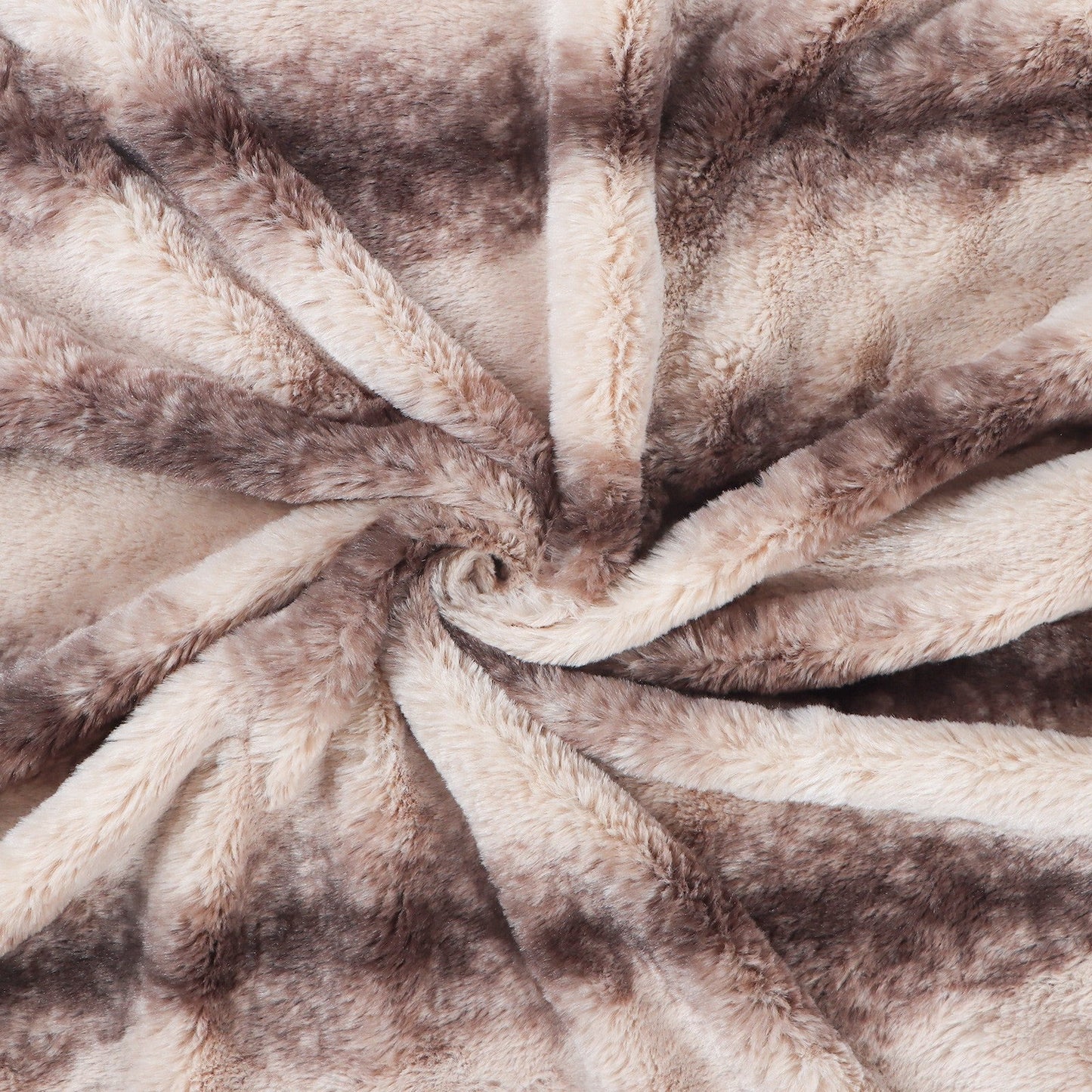 Browned Faux-Fur Blanket Throw NALANI